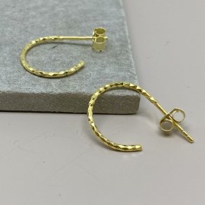 Hoops DIAMOND CUT 15 mm Forgyldt slv