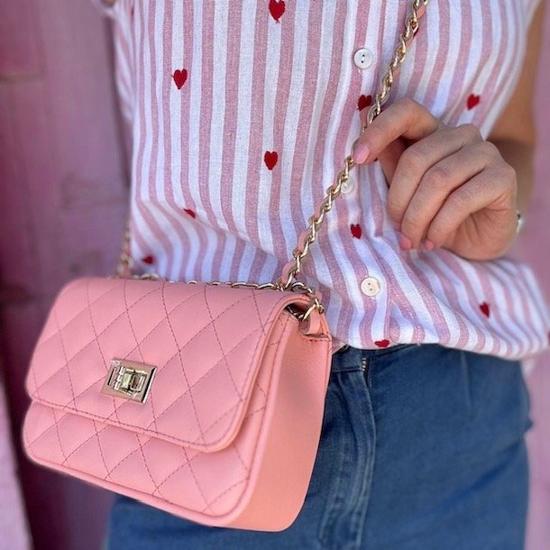 Crossbody ladylike PASTEL skind