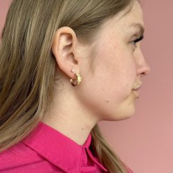 Hoops New Fanny 18 mm forgyldt slv 