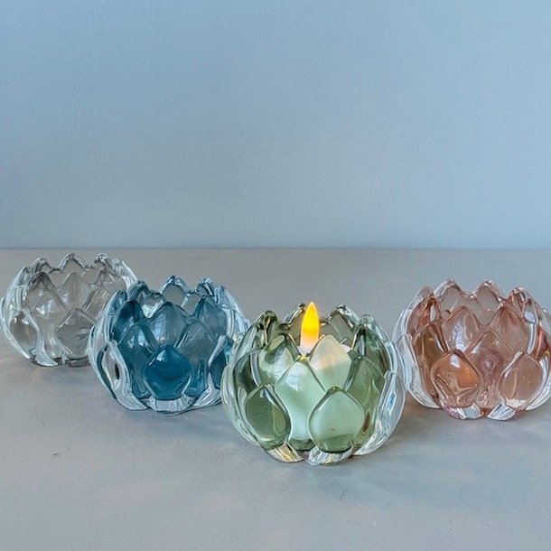 Fyrfadsstage glas