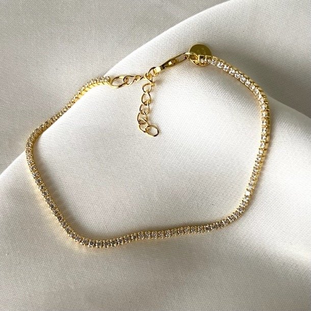 Armbnd TENNIS SMALL Forgyldt Slv