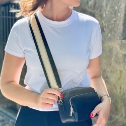 Margit rem beige / guld / sort