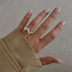 Ring cloud forgyldt slv