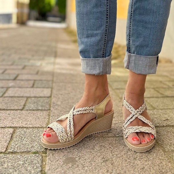 Sandal Frida beige skind str. 36-41