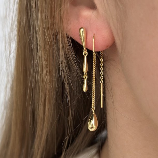 retrde SHINY DROP forgyldt slv