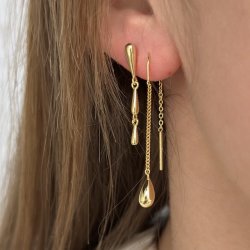 restikker SHINY DROP LONG forgyldt slv