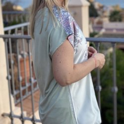 Bluse satin str. S- XXL