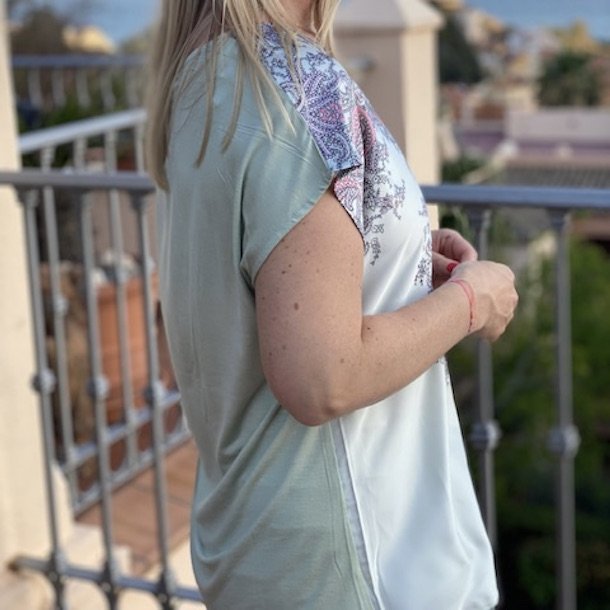 Bluse satin str. S- XXL