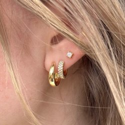 Hoops EMMA 16 mm Forgyldt Slv