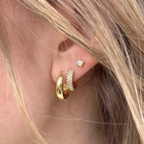 Hoops EMMA 16 mm Forgyldt Slv