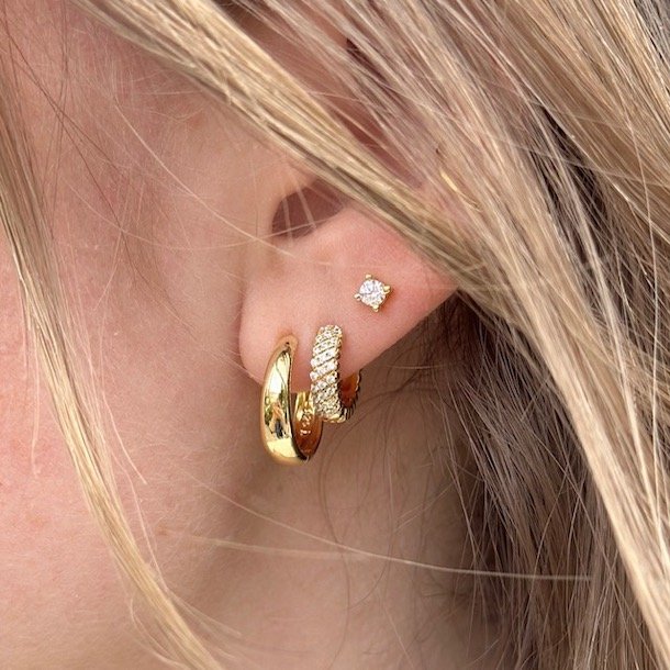 Hoops SWAY 13 mm Forgyldt Slv