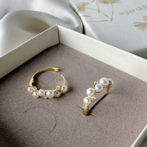 HOOPS DARLING BUBBELS 20mm forgyldt slv