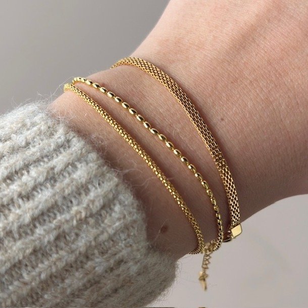 Armbnd BEANIE Forgyldt Slv