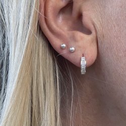 June hoops m. klar baguette slv