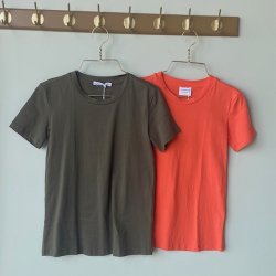 Basic T-Shirt Orange - beige - oliven