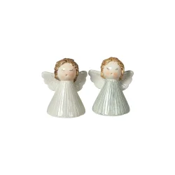 H�ndmalede engle i keramik � 8 cm
