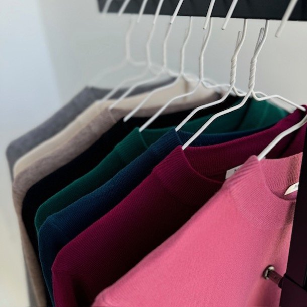 Fint strikket bluse rund hals str L-XXL