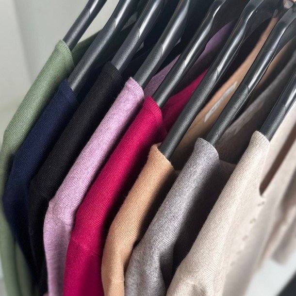 Cardigan med V hals str. L-XXL