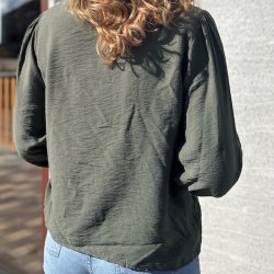 Skjorte bluse debbie med broderi viskose miks str. S-L