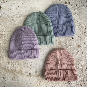 Beanie med fleece for uld miks