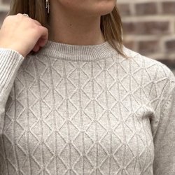 Fint strikket bluse zag - viskose m-xl