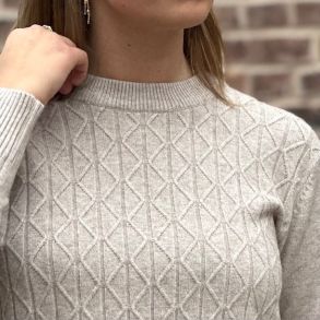 Fint strikket bluse zag - viskose m-xl