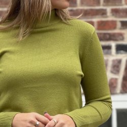 Tyk Sweater turtleneck str M-XL (uld, silke, bambus miks)