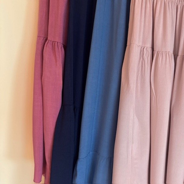 Smock nederdel med natur blte 