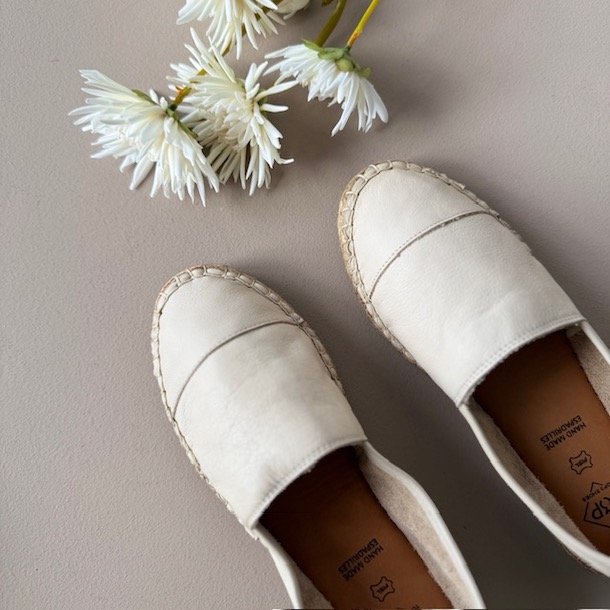 Espadrillos soft med bast skind CREAMA str. 36-42
