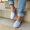 Espadrillos soft med bast skind aqua str. 36-42