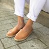 Espadrillos soft Med Bast - skind cognac str. 36-42