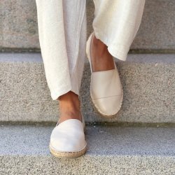 Espadrillos soft med bast skind CREAMA str. 36-42