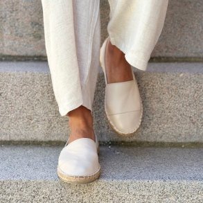 Espadrillos soft med bast skind CREAMA str. 36-42