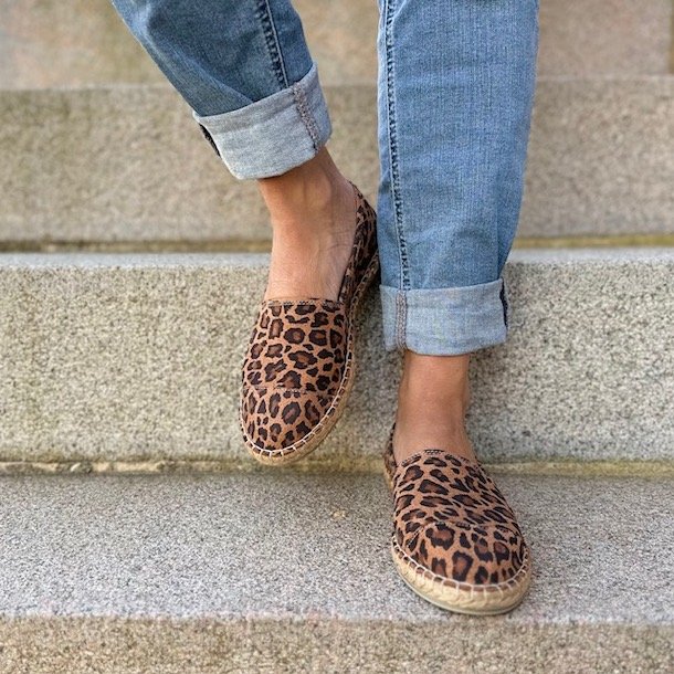 Espadrillos soft Med Bast - skind Leo str. 36-42