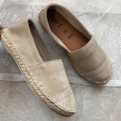 Espadrillos soft med bast ruskind TAUPE str. 36-41