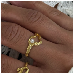 Fingerring Ezili forgyldt s�v