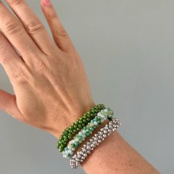 Perlearmbnd chunky med elastik