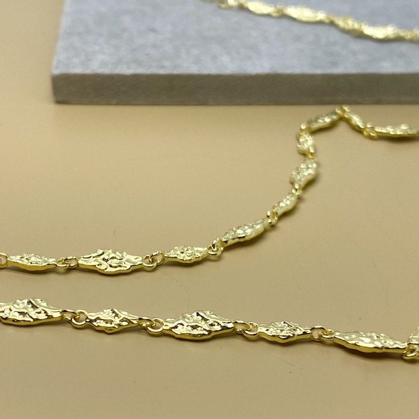 Halskde MILA links forgyldt slv