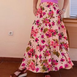 Nederdel m. blomster str. S/M