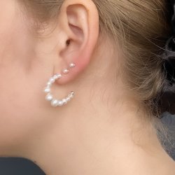 Creoler PRETTY PEARL 25 mm sterling slv