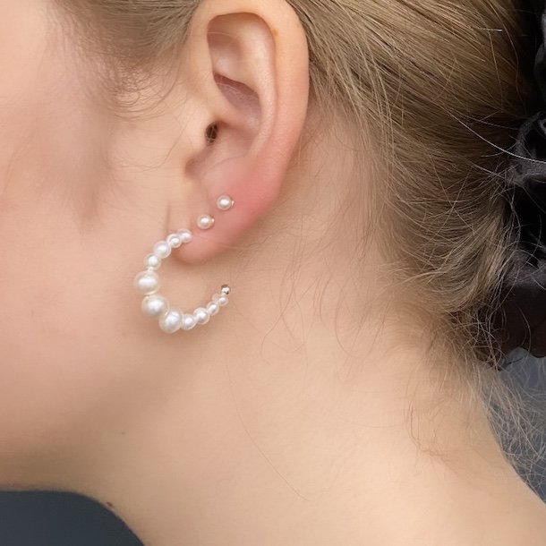 Creoler PRETTY PEARL 25 mm sterling slv