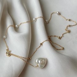 Halskde AMORE 40-49 cm forgyldt slv