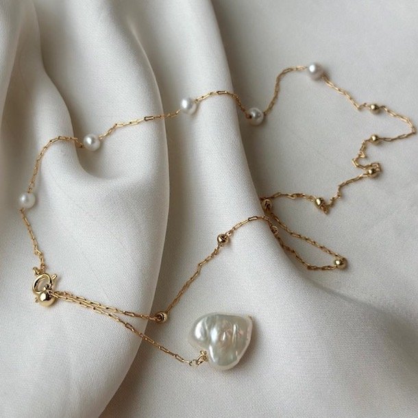 Halskde AMORE 40-49 cm forgyldt slv