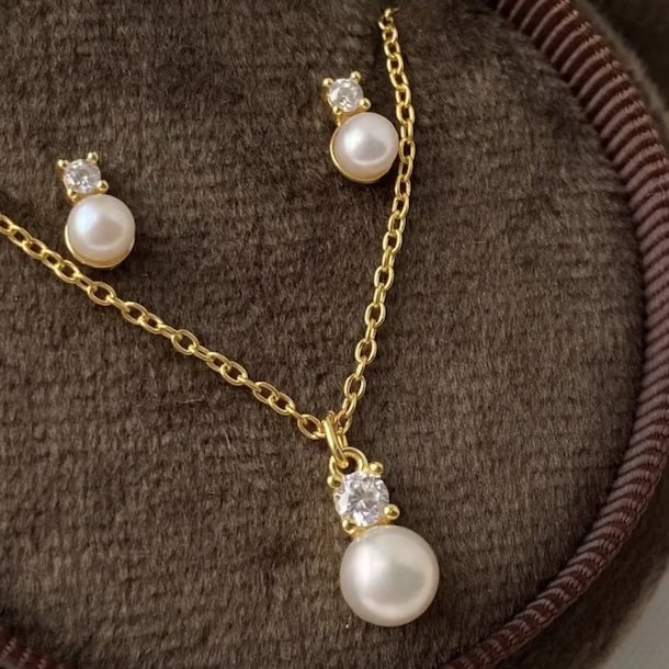 Halskde DARLING BUBBELS forgyldt slv