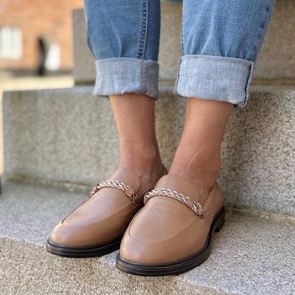 Loafers LOVE AND WALK CAPPUCCINO skind