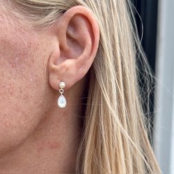 restikker CELESTIA PEARL DROP Sterling slv