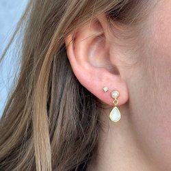 restikker CELESTIA PEARL DROP Forgyldt slv