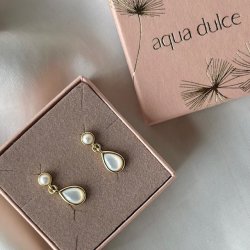 restikker CELESTIA PEARL DROP Forgyldt slv