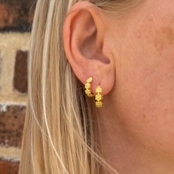 Hoops LOTS OF FLOWERS 15 mm Forgyldt Slv