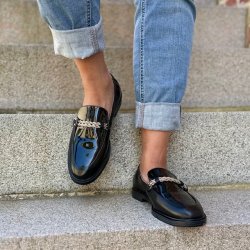 Loafers LOVE AND WALK black PATENT str. 36-41